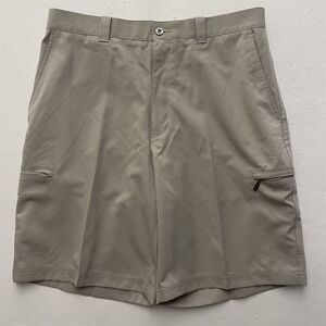 Ping 34 x 10" Stone‎ Tough Woven Shirt Grip Waist Zip Pocket Cargo Shorts